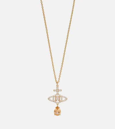 Vivienne Westwood Orb Embellished Necklace In Gold
