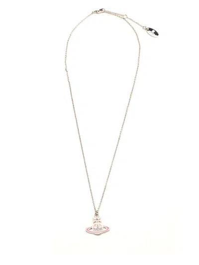 Vivienne Westwood Orb Embellished Necklace In Pink