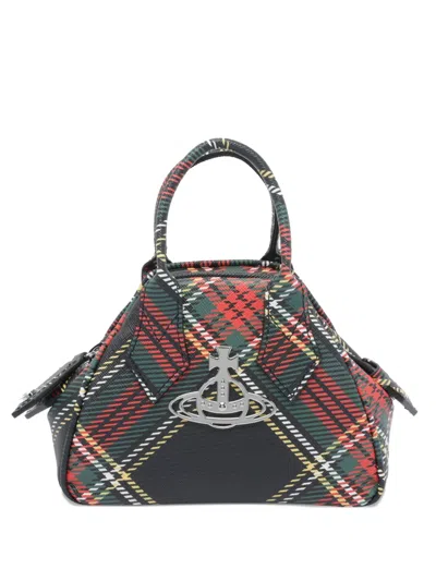 Vivienne Westwood Orb-embellished Plaid Tote Bag In Red