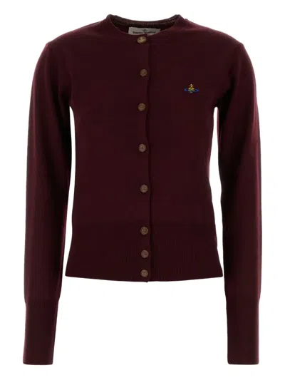 VIVIENNE WESTWOOD ORB-EMBELLISHED VIRGIN-WOOL CARDIGAN