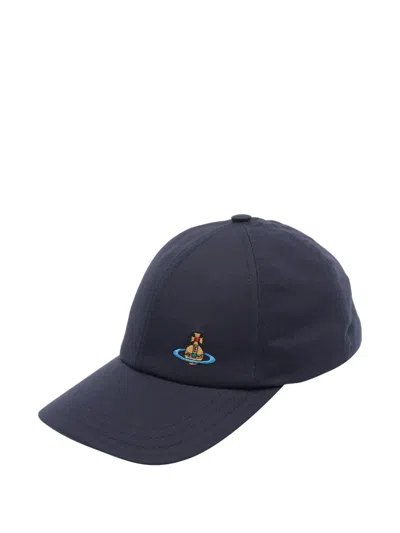 Vivienne Westwood Orb Embroidered Baseball Cap In Blue