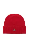 Vivienne Westwood Orb-embroidered Beanie In Red