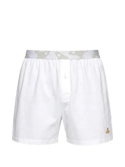 Vivienne Westwood Orb-embroidered Boxers In White