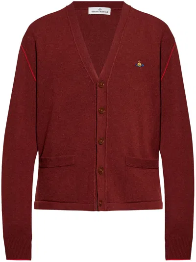 VIVIENNE WESTWOOD ORB-EMBROIDERED CARDIGAN