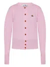 Vivienne Westwood Bea Orb-embellished Button Cardigan In Purple