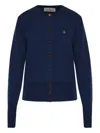Vivienne Westwood Orb-embroidered Cardigan In Blue