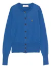 Vivienne Westwood Orb-embroidered Cardigan In Blue