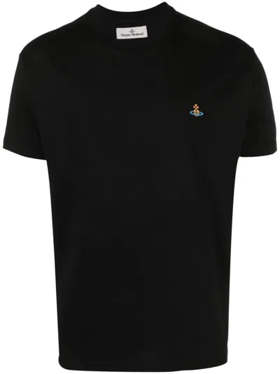 VIVIENNE WESTWOOD ORB-EMBROIDERED COTTON T-SHIRT