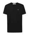 Vivienne Westwood Organic Cotton T-shirt With Signature Orb Logo In Black