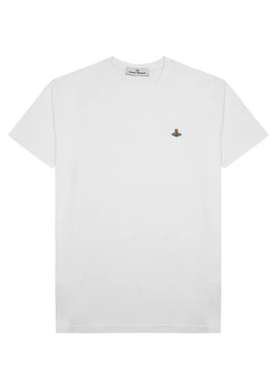 Vivienne Westwood Orb-embroidered Cotton T-shirt In White