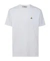 Vivienne Westwood White Crewneck T-shirt With Orb Logo Detail On The Front In Cotton Woman In White