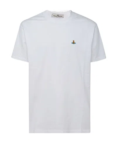 VIVIENNE WESTWOOD VIVIENNE WESTWOOD LOGO EMBROIDERED CREWNECK T-SHIRT
