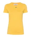 Vivienne Westwood Orb-embroidered Cotton T-shirt In Yellow