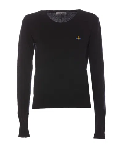 VIVIENNE WESTWOOD VIVIENNE WESTWOOD ORB EMBROIDERED KNITTED JUMPER