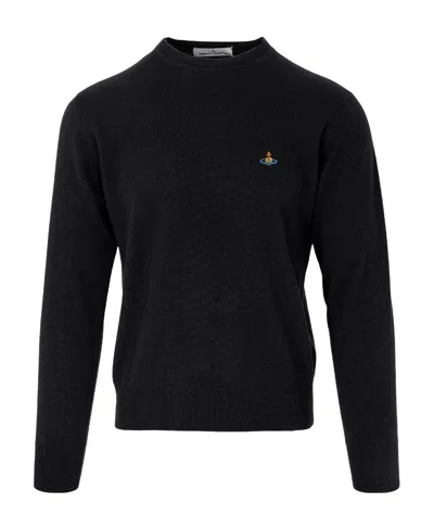VIVIENNE WESTWOOD VIVIENNE WESTWOOD ORB EMBROIDERED KNIT JUMPER