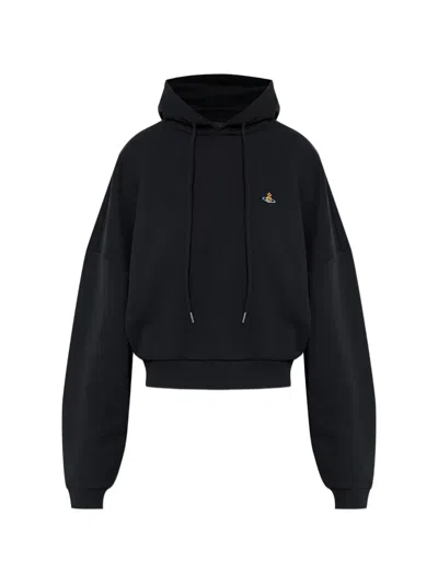 Vivienne Westwood Orb-embroidered Hoodie In Black