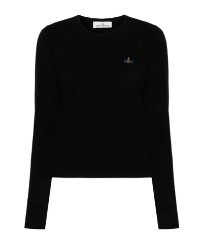 Vivienne Westwood Orb-embroidered Jumper In Black