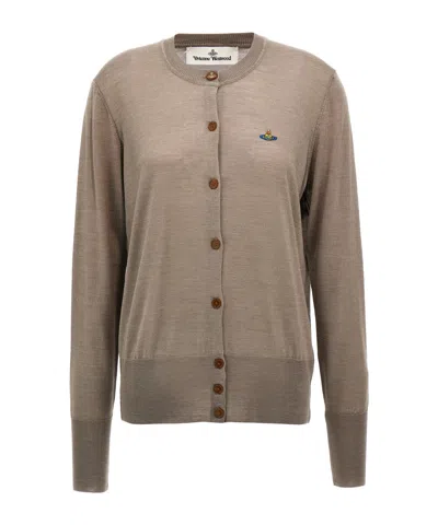 VIVIENNE WESTWOOD VIVIENNE WESTWOOD ORB EMBROIDERED KNIT CARDIGAN