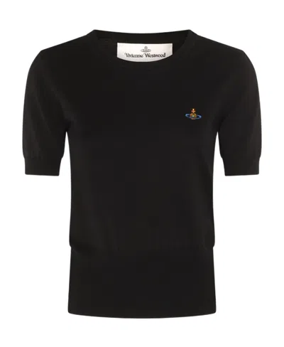 VIVIENNE WESTWOOD VIVIENNE WESTWOOD LOGO EMBROIDERED KNITTED TOP