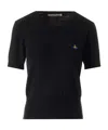 Vivienne Westwood Bea Short Sleeve Sweater In Black