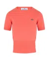 Vivienne Westwood Orb Embroidered Knitted Top In Pink