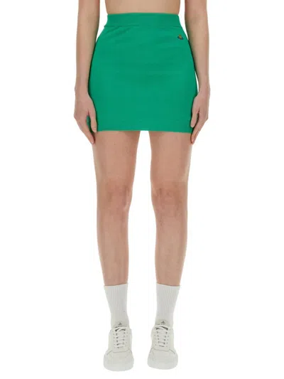 Vivienne Westwood Orb Embroidered Mini Skirt In Green