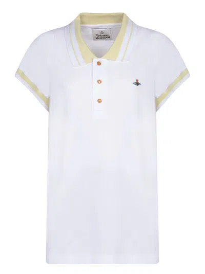 Vivienne Westwood Side Striped White Polo Shirt