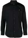 Vivienne Westwood Classic Long-sleeve Shirt With Embroidered Detail In Black