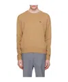 Vivienne Westwood Knitted Crew Neck Sweater Long Sleeves In Brown