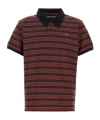 Vivienne Westwood Multicolor Polo Shirt With Orb Decoration On The Chest And All-over Stripes Motif In Cotton Man In Brown