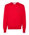 Vivienne Westwood Wool Knit Crewneck Sweater In Red