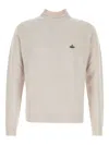 Vivienne Westwood Fisherman Knit Sweater High Neck In Neutral