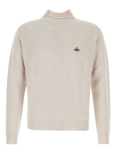 Vivienne Westwood Fisherman Knit Sweater High Neck In Animal Print