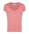 Vivienne Westwood Orb-embroidered T-shirt In Pink