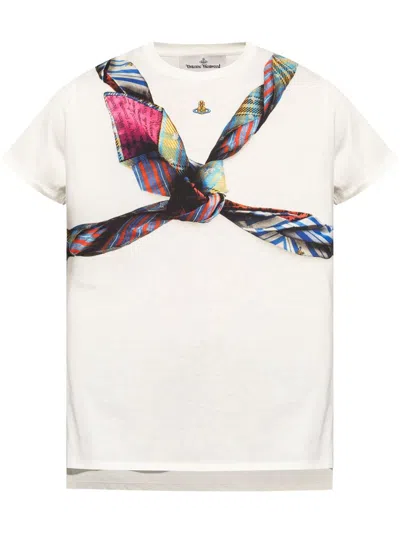 Vivienne Westwood Orb-embroidered T-shirt In White
