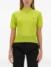 Vivienne Westwood Fitted Turtleneck Sweater In Lime Green In Green
