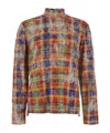 Vivienne Westwood Multicolor Turtleneck Sweater With All-over Stripe Motif In Cotton Man In Multi