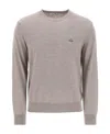 Vivienne Westwood Orb-embroidered Virgin-wool Jumper In Gray