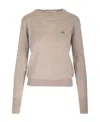 Vivienne Westwood Orb-embroidered Virgin-wool Jumper In Nude