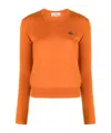 Vivienne Westwood Orb-embroidered Virgin-wool Jumper In Orange