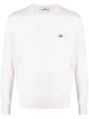 Vivienne Westwood Orb-embroidery Crew-neck Jumper In Neutrals