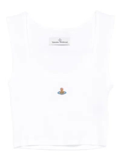 Vivienne Westwood Crop Querelle Vest Ribbed Organic Jrsy White M Women