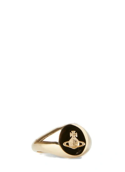Vivienne Westwood Orb Engraved Ring In Gold