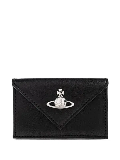 Vivienne Westwood Orb Envelope-flap Wallet In Black