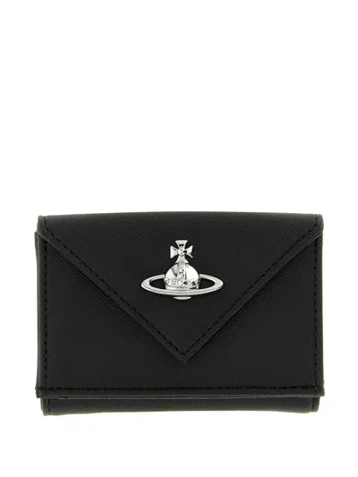 Vivienne Westwood Orb Envelope Wallet In Black