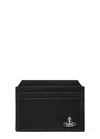 Vivienne Westwood Orb Faux Leather Card Holder In Black