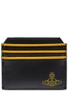 Vivienne Westwood Orb Faux Leather Card Holder In Black