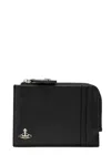 Vivienne Westwood Orb Faux Leather Wallet In Black