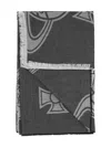Vivienne Westwood Orb Fringed Scarf In Gray