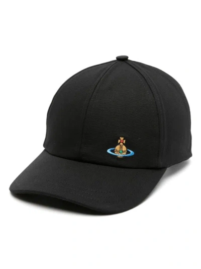 Vivienne Westwood Orb Hat In Black